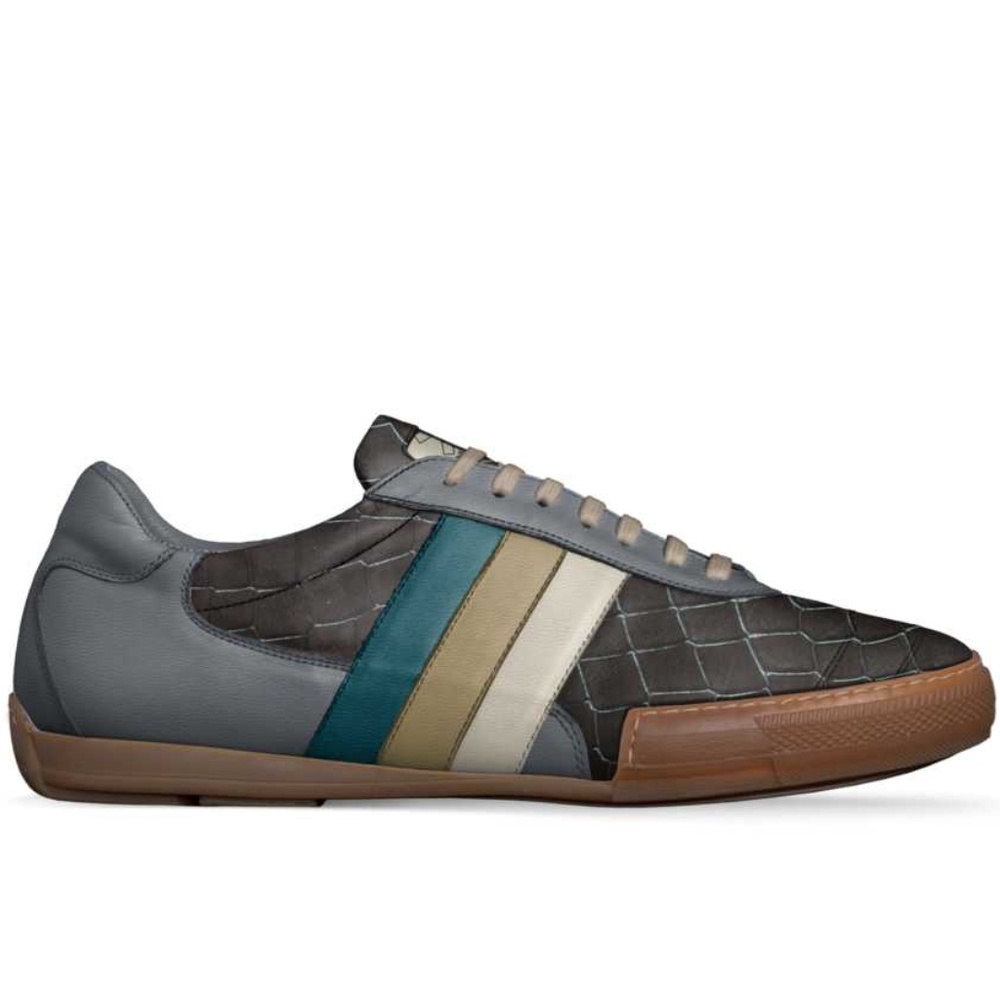 Mastema Soccer Style Stripe Leather Croc